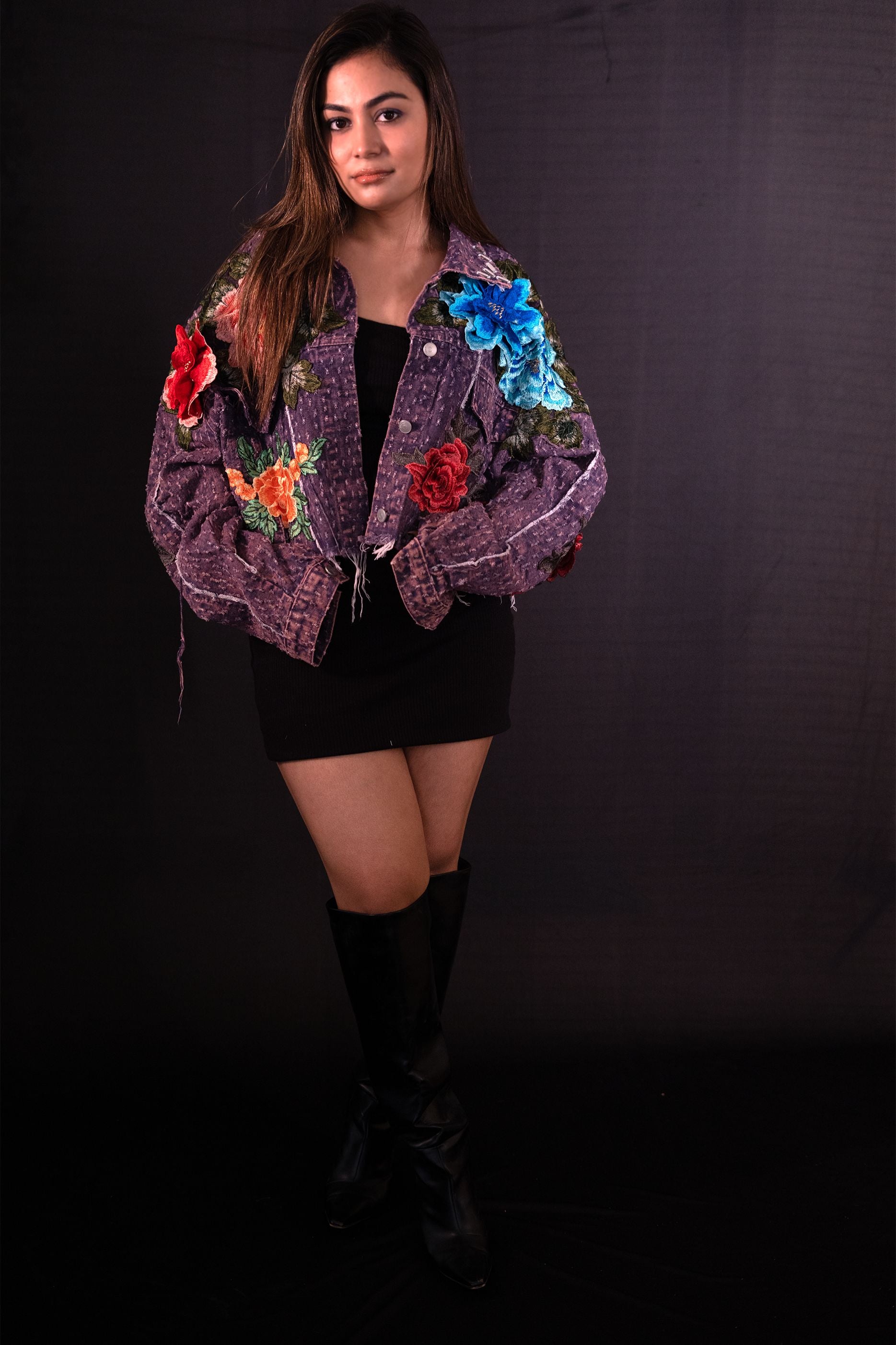 My Purple Spring Fling (Denim Jacket)