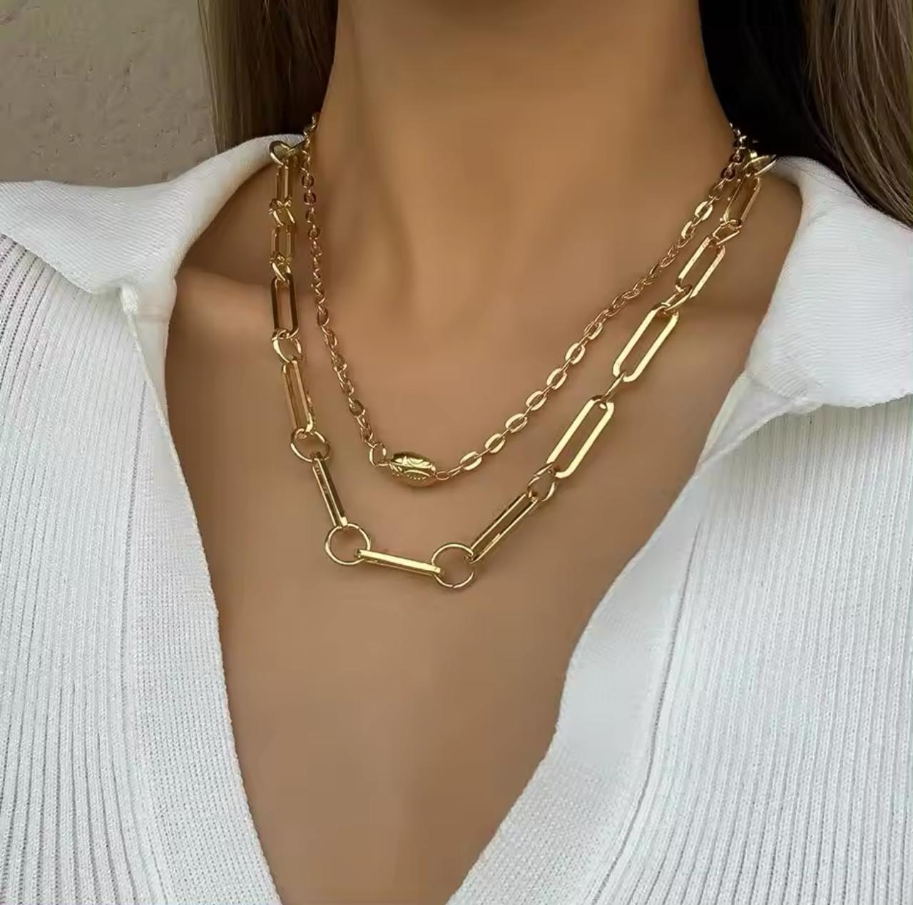 Chunky Two in One Necklace