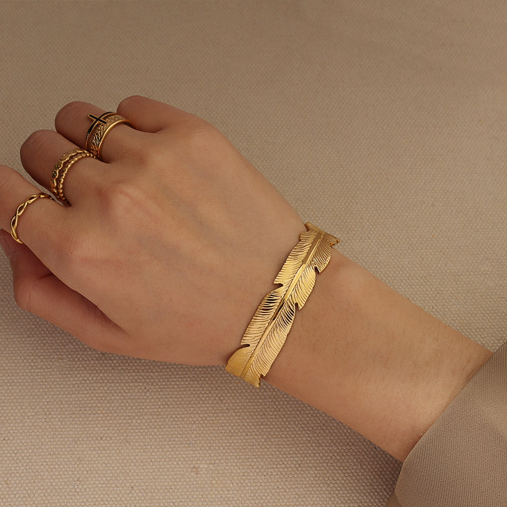 My Leafy Bangle (18k Gold Plated)