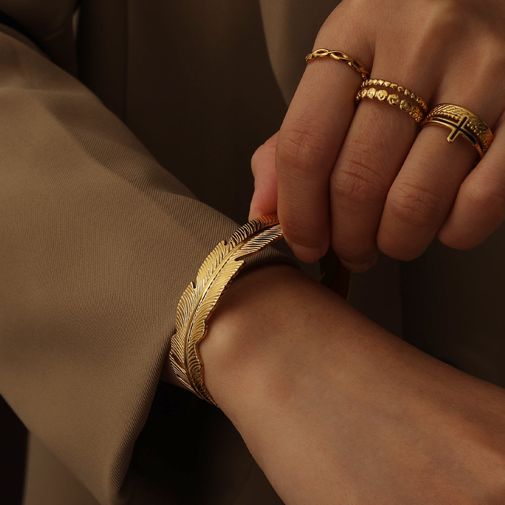 My Leafy Bangle (18k Gold Plated)