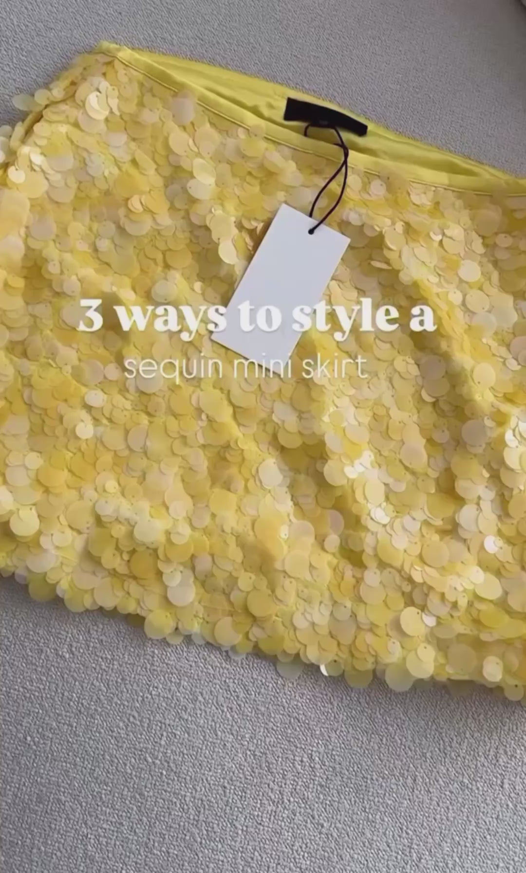 Disc Sequin Mini Skirt
