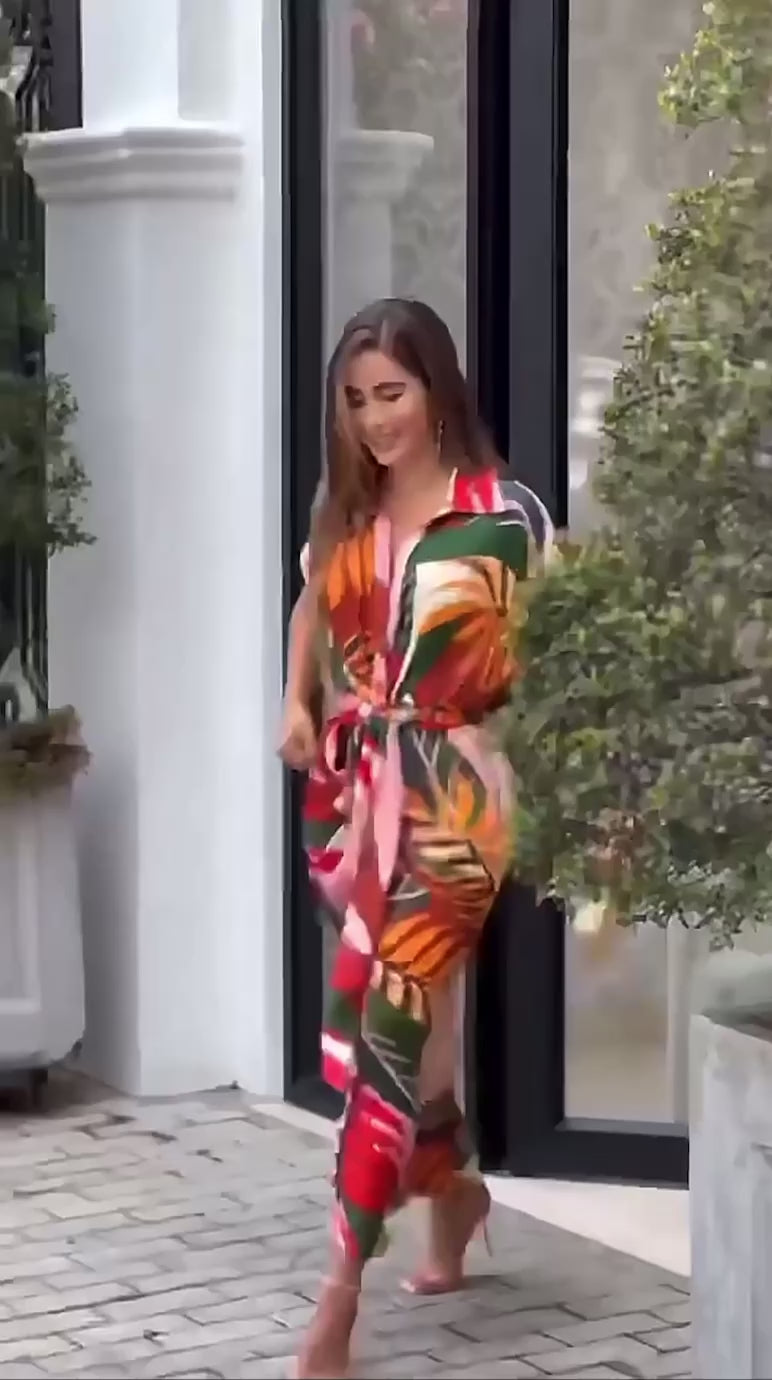 Load video: THE CHEMISE DRESS (Multicolor)
