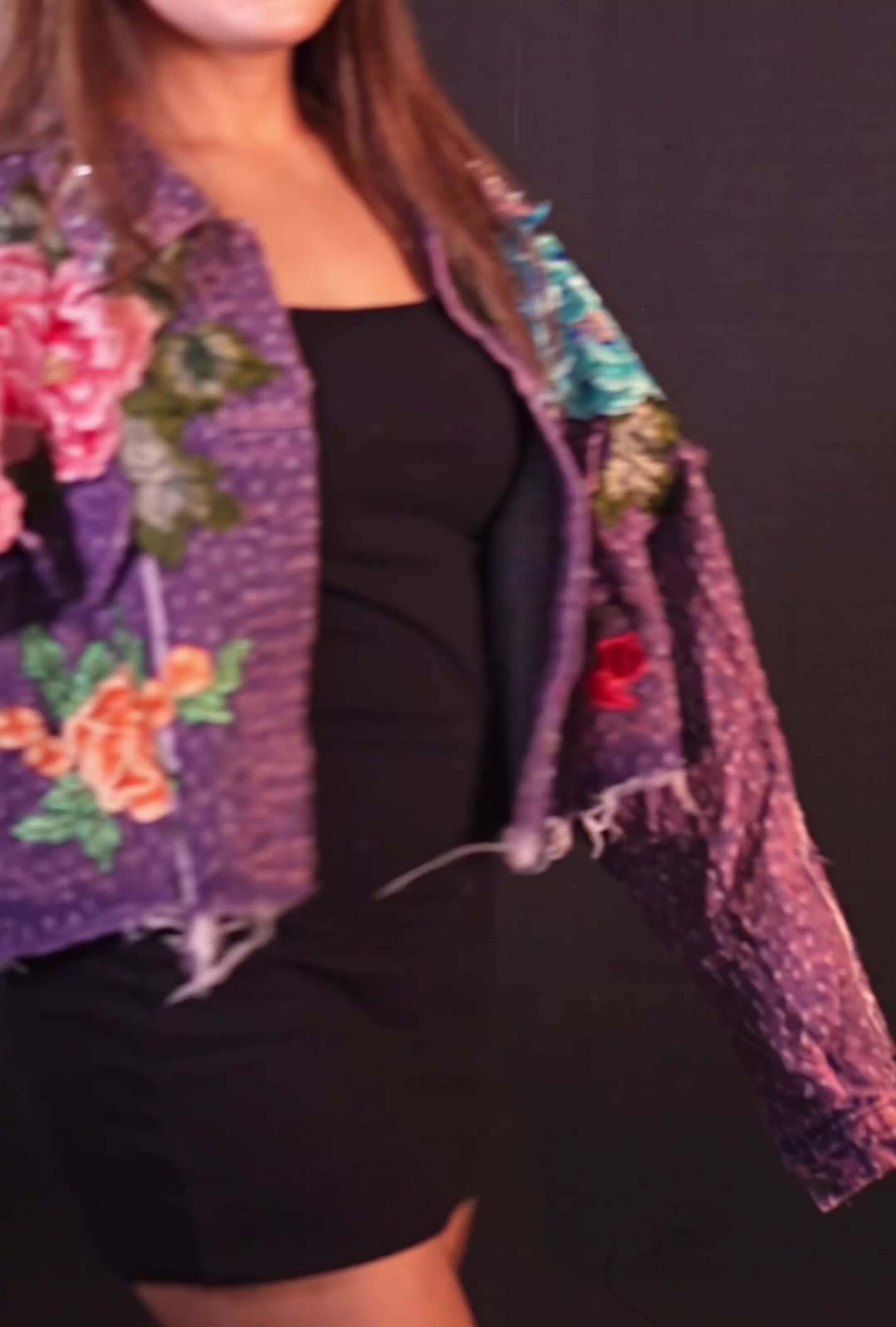 My Purple Spring Fling (Denim Jacket)