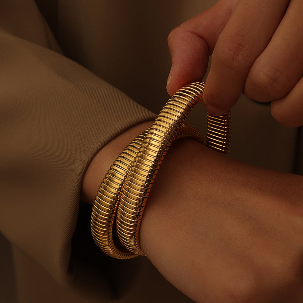 Punk Spiral Wrap Bracelet Band