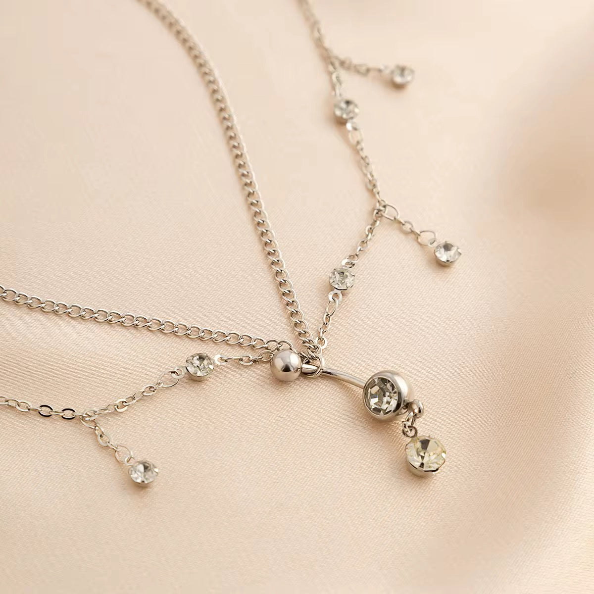 Bling Waist Chain (Silver)