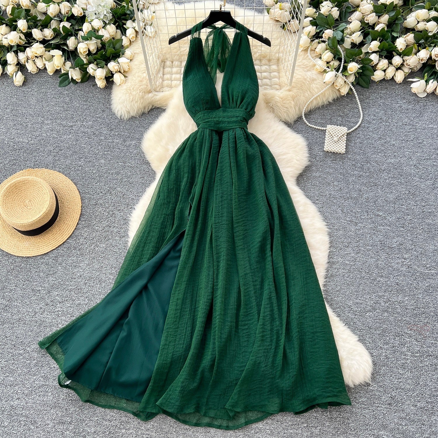 Roman Emerald Dress