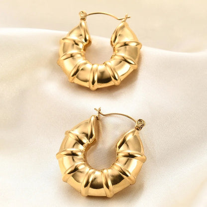 Bamboo Chunky Hoops