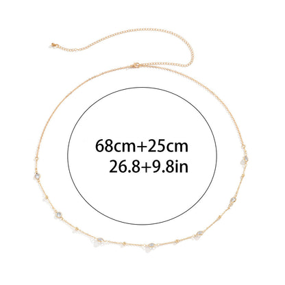 Crystal Glint Waist Chain