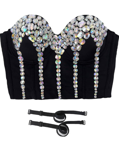Bling Midnight Sky (Handmade Bejeweled Corset)