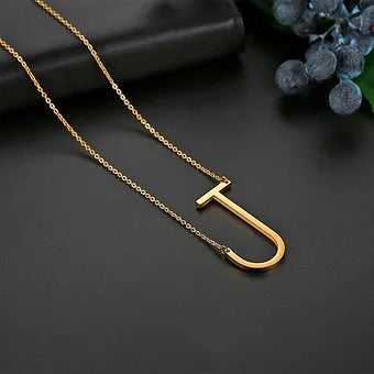 Initial Letter Necklace (Gold)