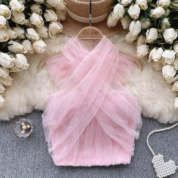 Halter Bustier (Baby Pink, White, Black)