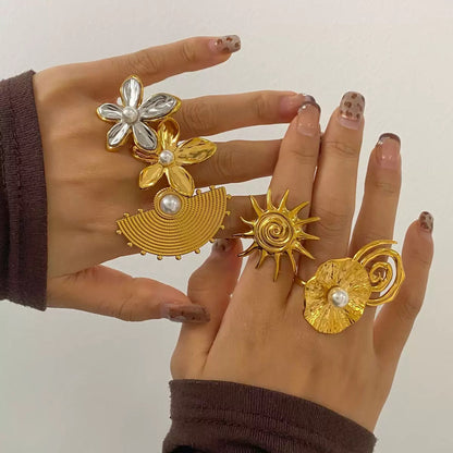 Dual Bloom Statement Ring
