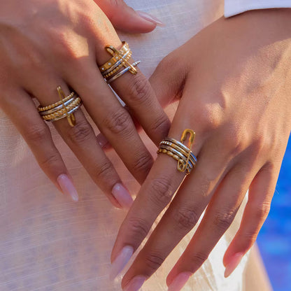 Bling Pin Multi-Layer Ring