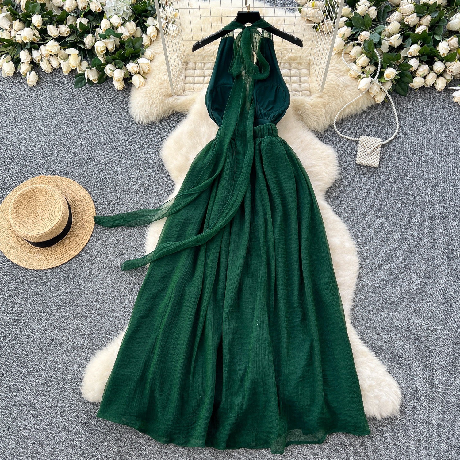 Roman Emerald Dress