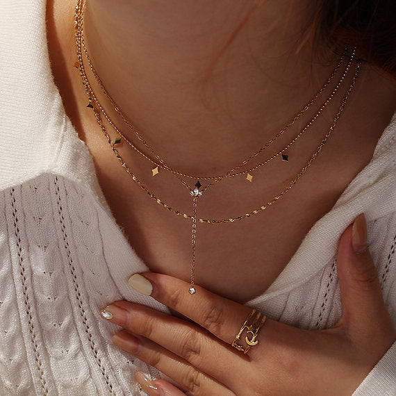 My Dainty Rhombus Charms Necklace