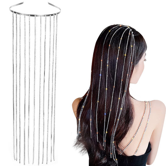 Rhinestone Tasseled Hairwear Band