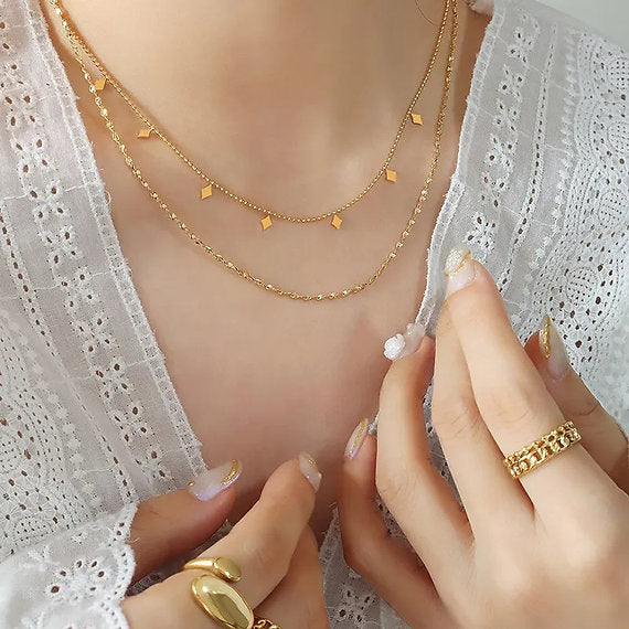 My Dainty Rhombus Charms Necklace