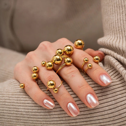 Three Balls Open Statement Ring