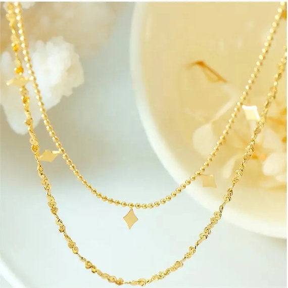 My Dainty Rhombus Charms Necklace