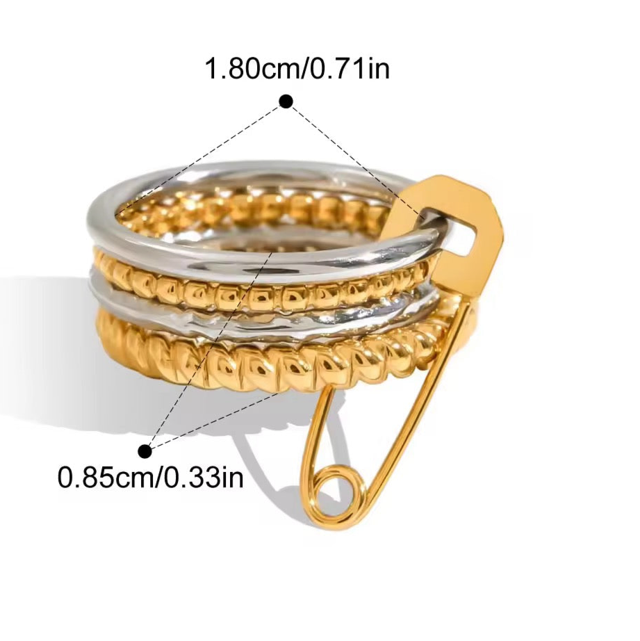 Bling Pin Multi-Layer Ring
