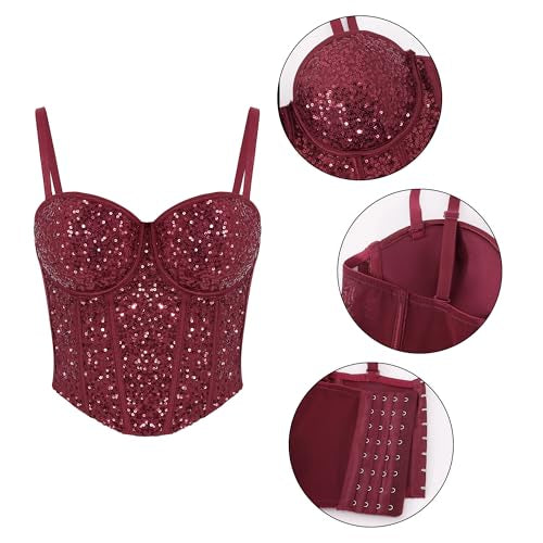 Sequin Bustier Waist Corset