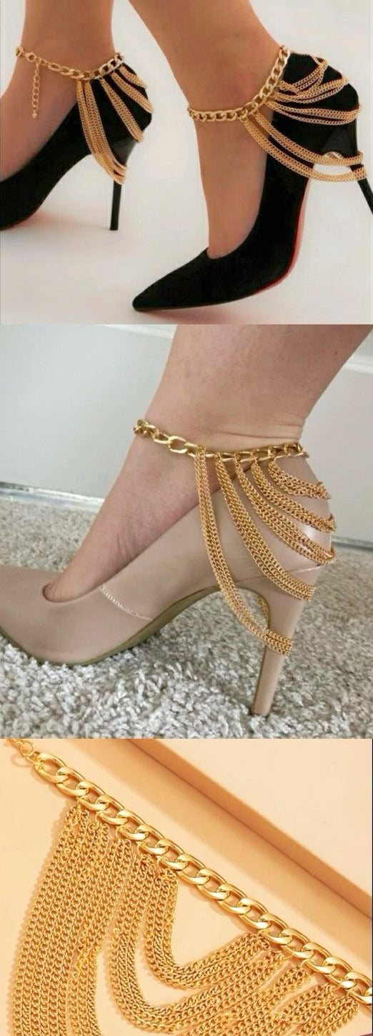 Anklet Boot Chains (Gold)