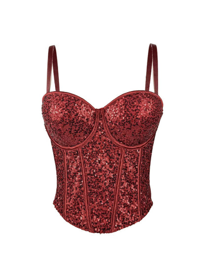 Sequin Bustier Waist Corset