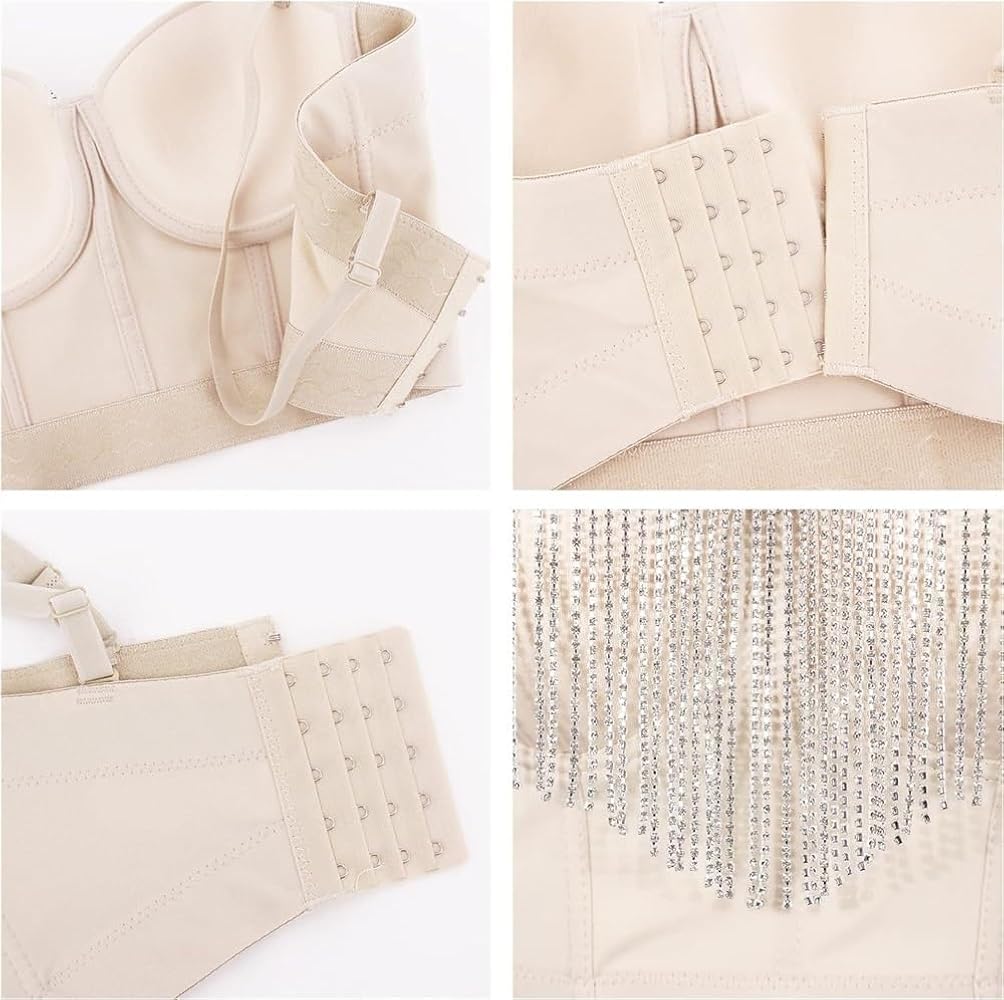 Rhinestone Laced Bustier (Skin)