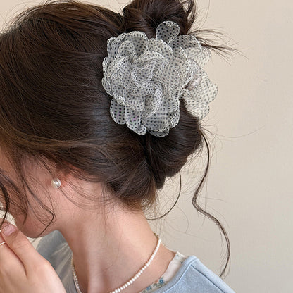 Polka Bloom Hair Claw Clutchers (Set of 2)
