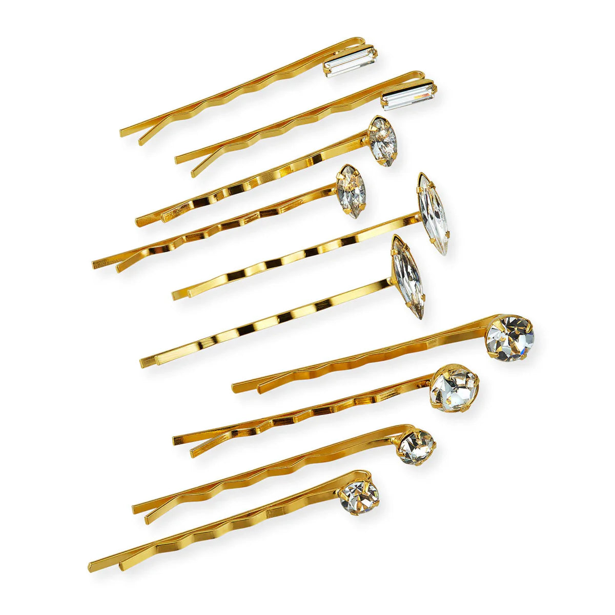 Pin Me Pretty – Crystal Bobby Pins (Set of 8)