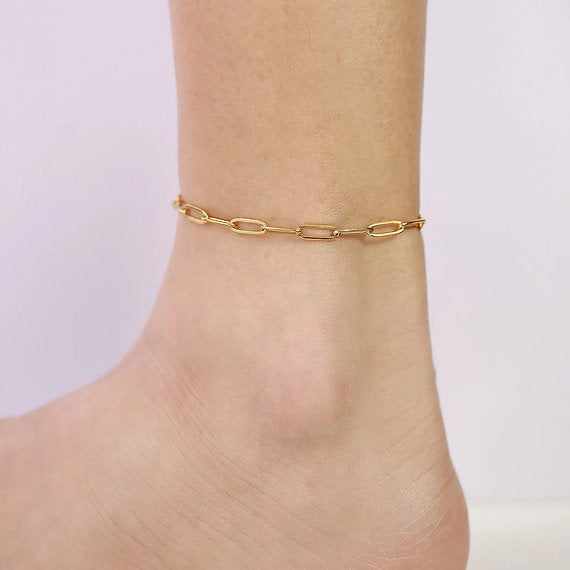 Paper Clip Chain Anklet