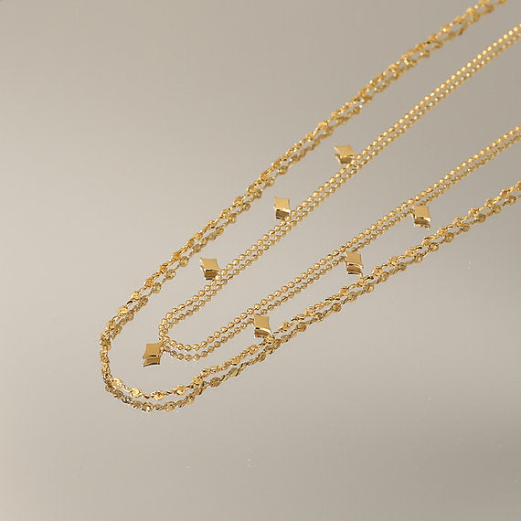 My Dainty Rhombus Charms Necklace