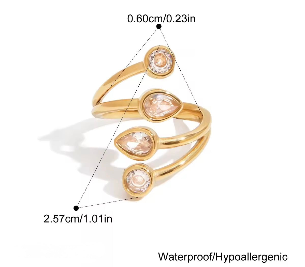 Teardrop Trail Ring