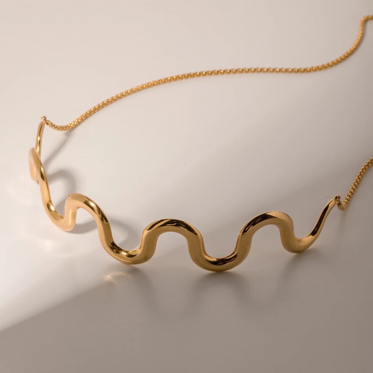 My Wavy Collar Choker Neckpiece (Gold & Silver)