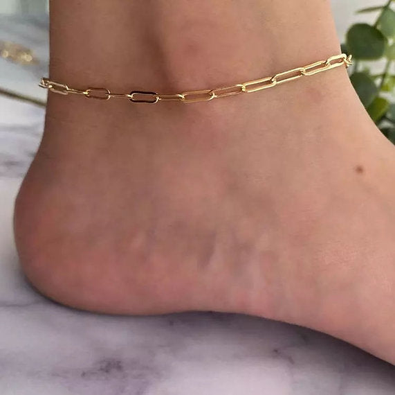 Paper Clip Chain Anklet