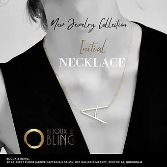 Initial Letter Necklace (Gold)
