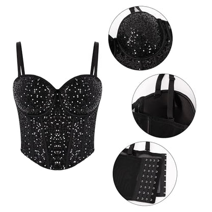 Sequin Bustier Waist Corset