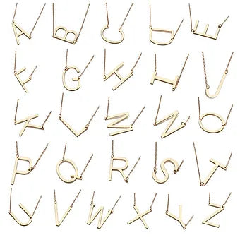 Initial Letter Necklace (Gold)