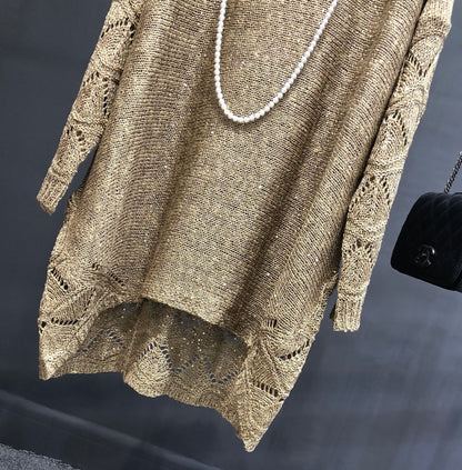 Gold Knit Bling (Full Sleeves)