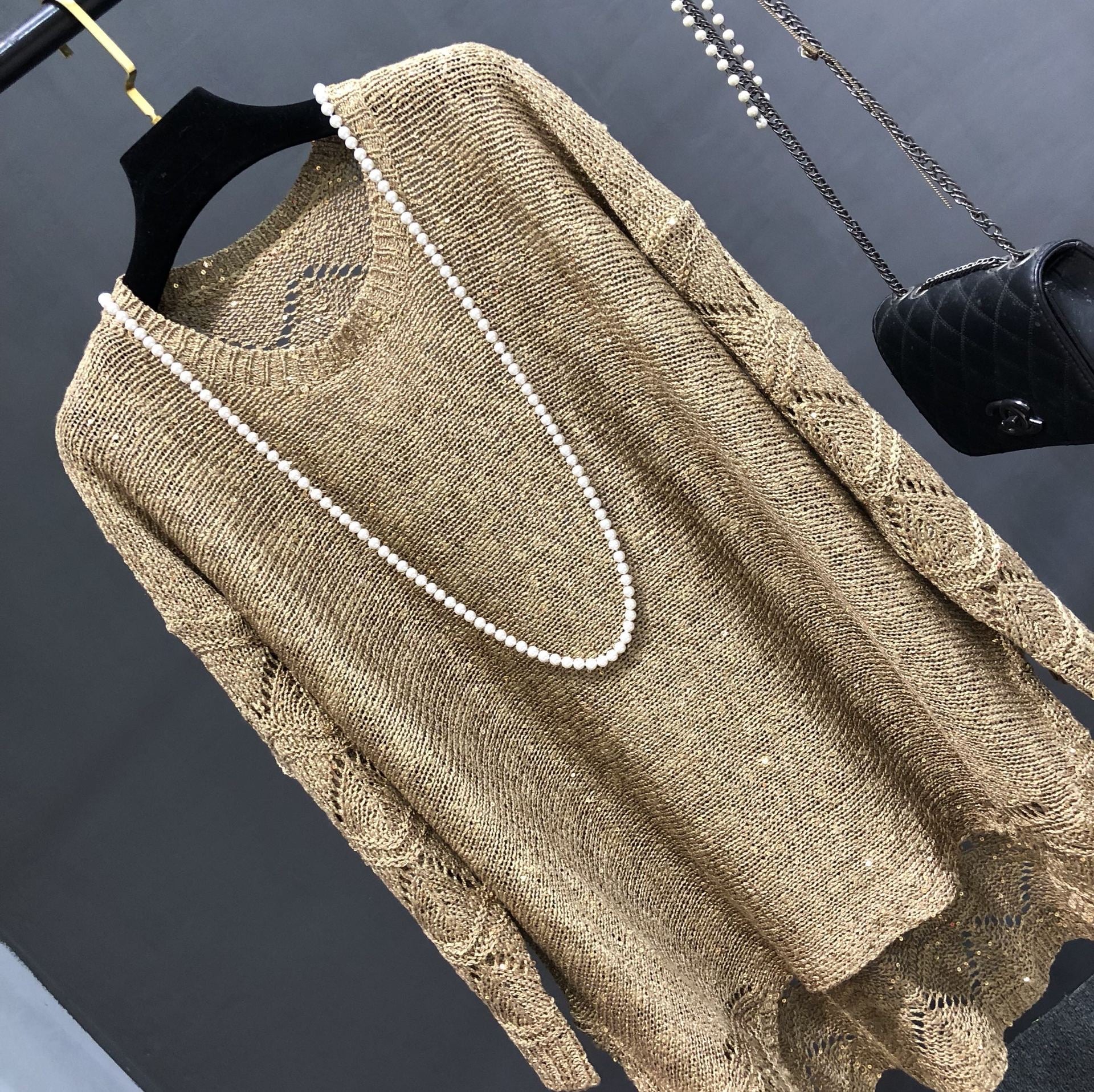 Gold Knit Bling (Full Sleeves)