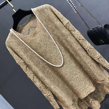 Gold Knit Bling (Full Sleeves)