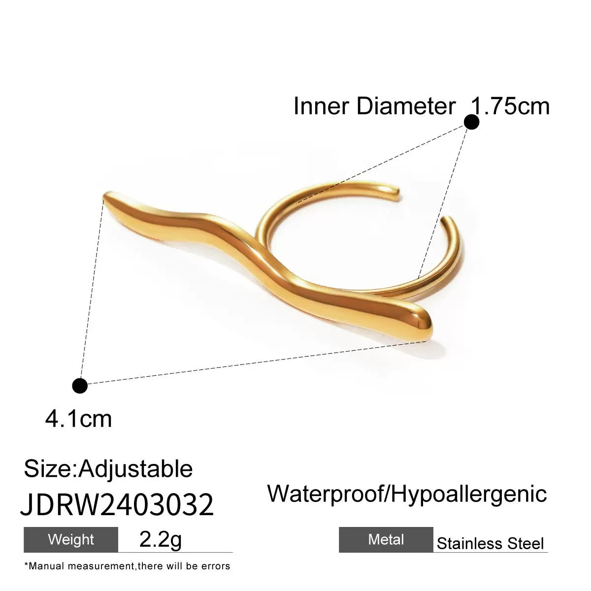 Liquid Wave Statement Ring