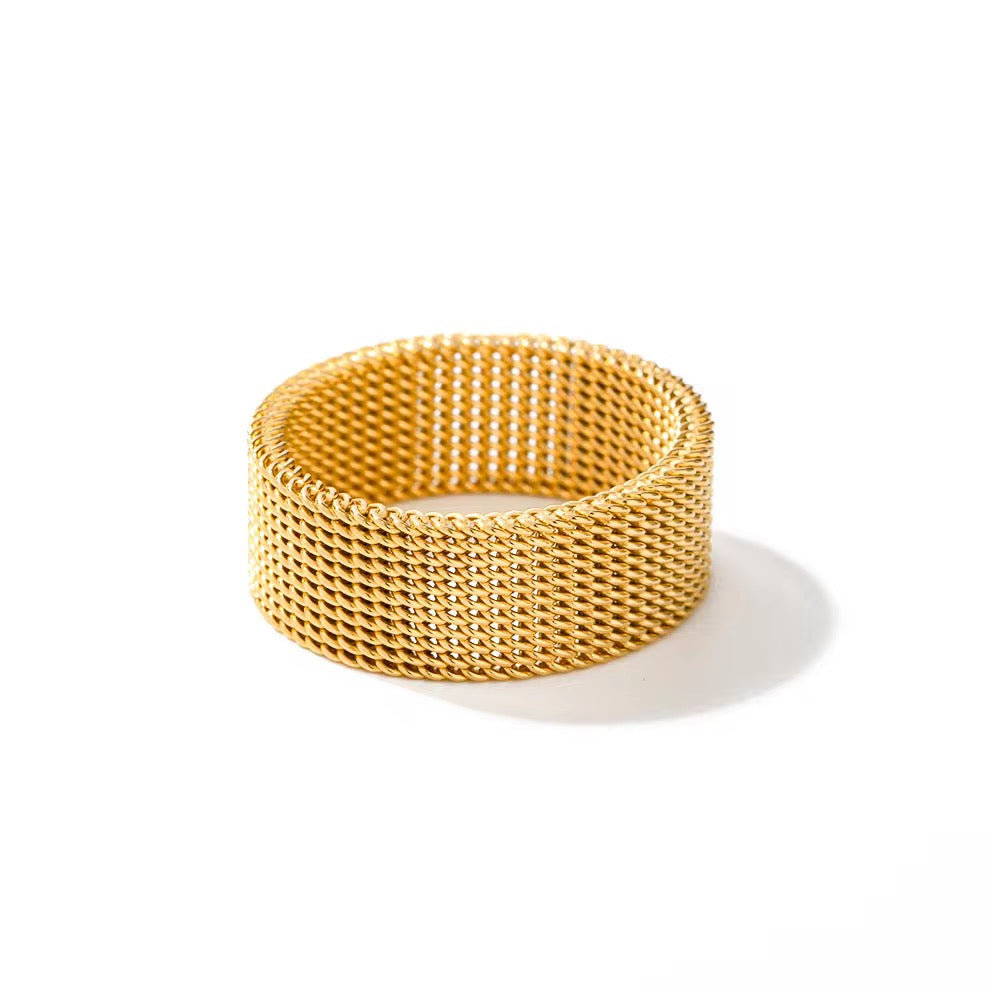 Golden Mesh Ring
