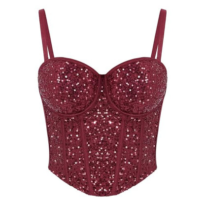 Sequin Bustier Waist Corset