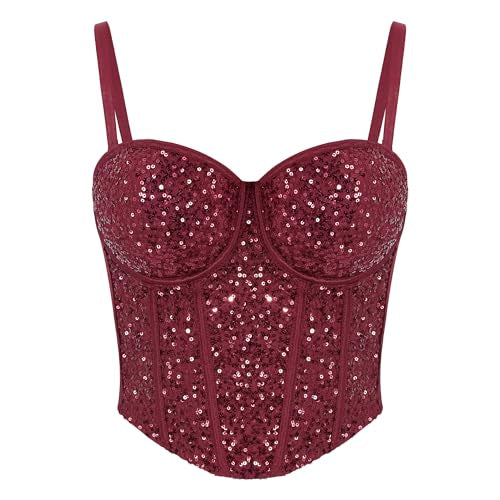 Sequin Bustier Waist Corset
