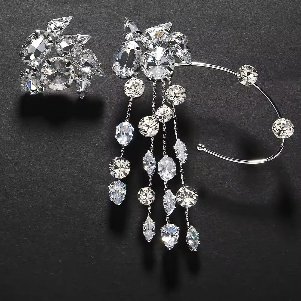 EDIN ROSE - Sparkle Wrap (Single Ear Cuff & Stud Earrings)