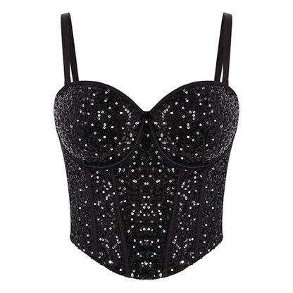 Sequin Bustier Waist Corset