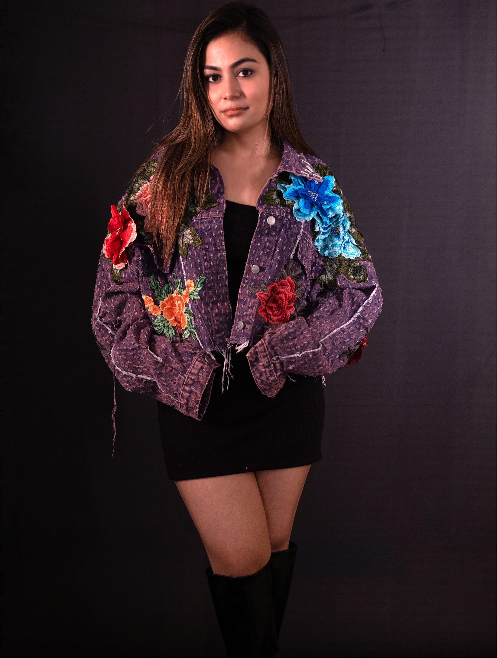 My Purple Spring Fling (Denim Jacket)