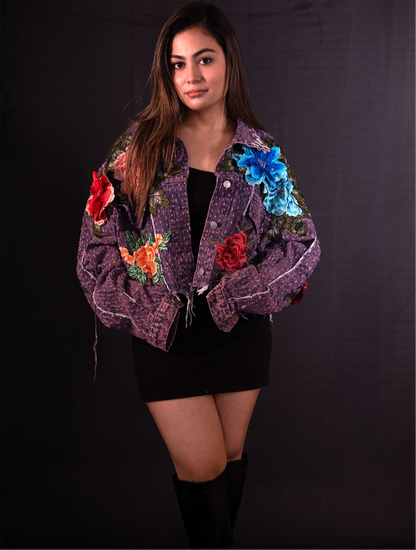My Purple Spring Fling (Denim Jacket)