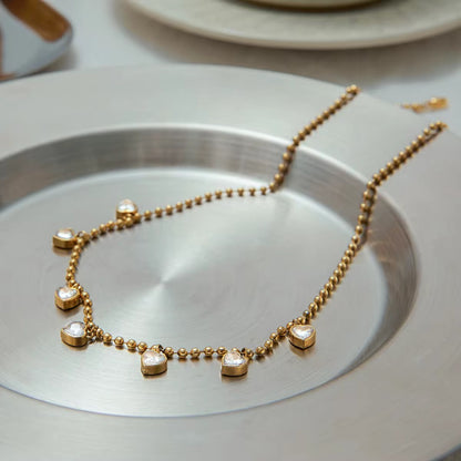 Dainty Heart Drop Necklace
